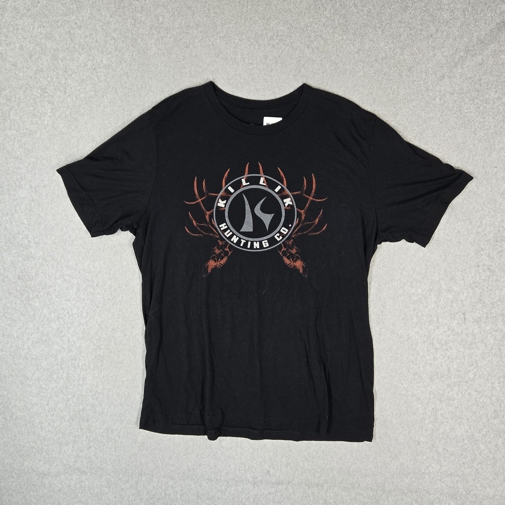 KillikMen Shirt XL Black Graphic Hunting Logo Short Sleeve Lightweight